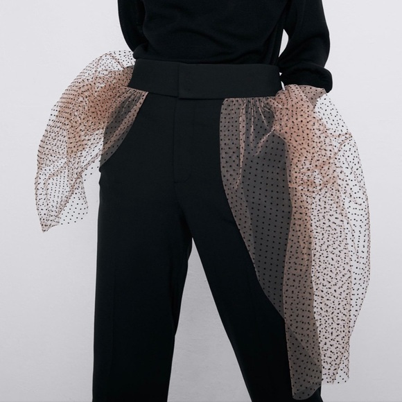 ZARA Pants with Contrasting Tulle Skirt - Picture 4 of 7